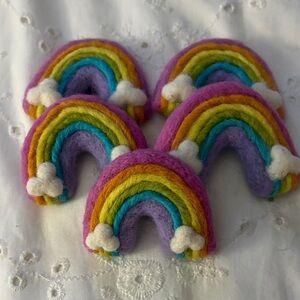 Colorful Felt Rainbow Brooches